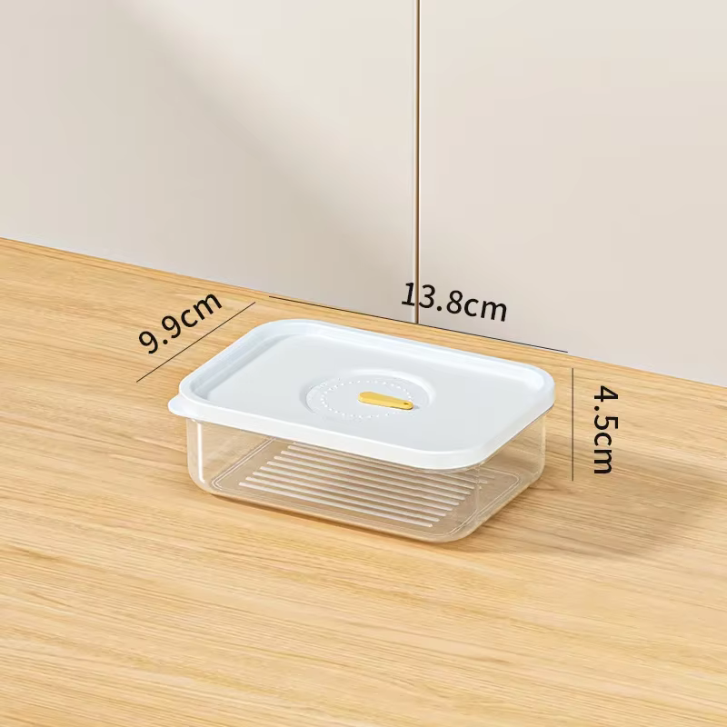Transparent 950ML réfrigérateur stocke bac à légumes aliments frais fruits conteneur en plastique mi