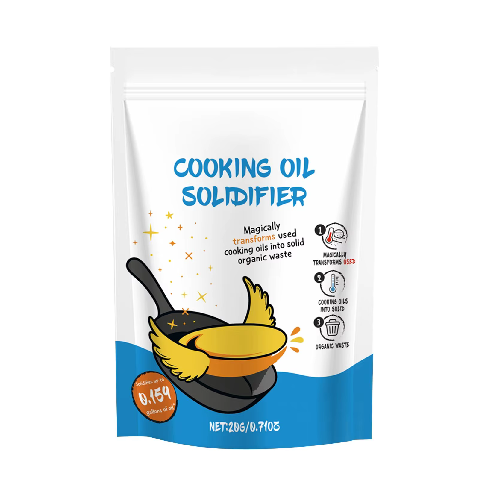 Solidificateur d'huile de cuisson Super Fry, solidificateur d'huile de cuisson, solidificateur d'hui