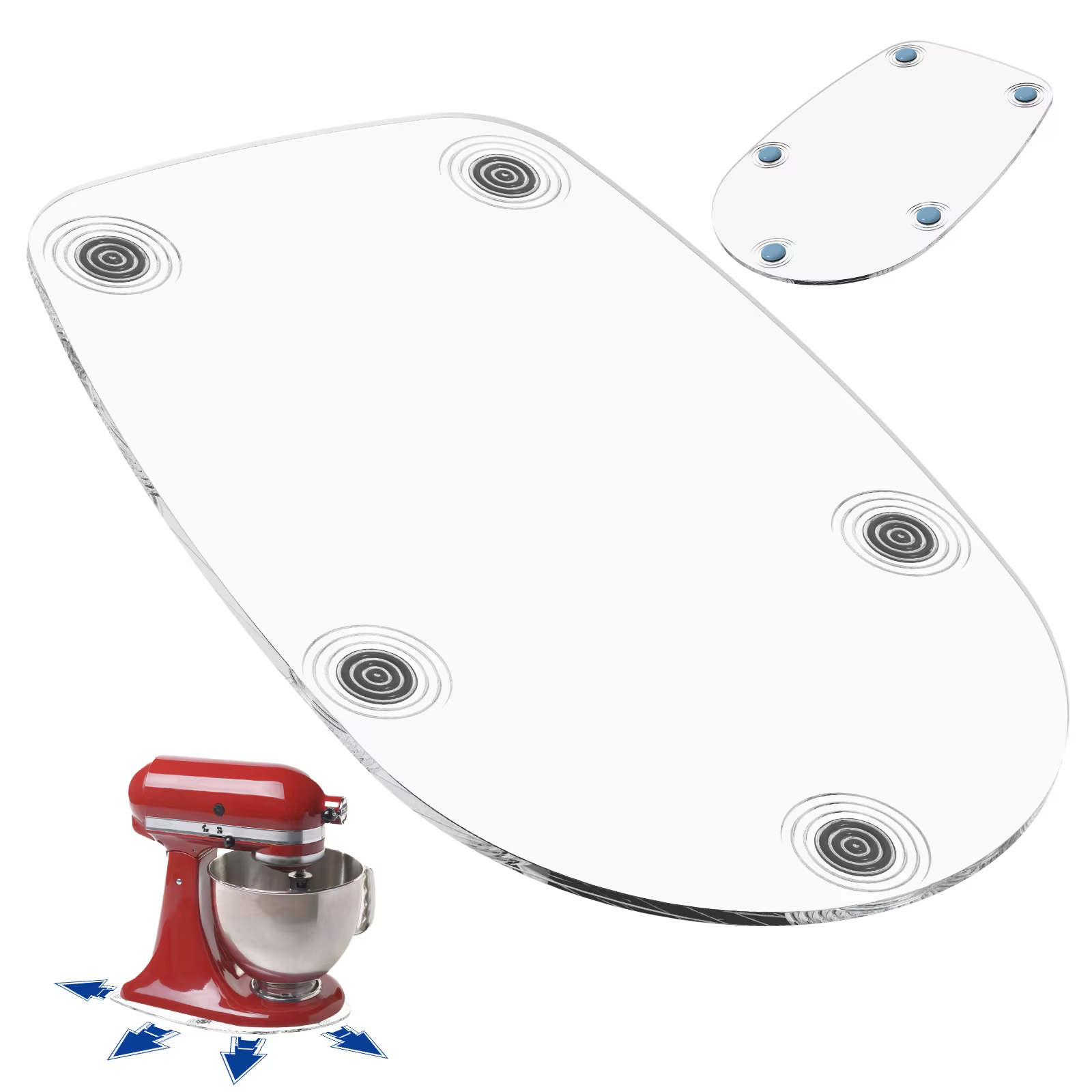 Tapis de déplacement pour batteur mélangeur compatible avec les batteurs sur socle inclinable de 4,5
