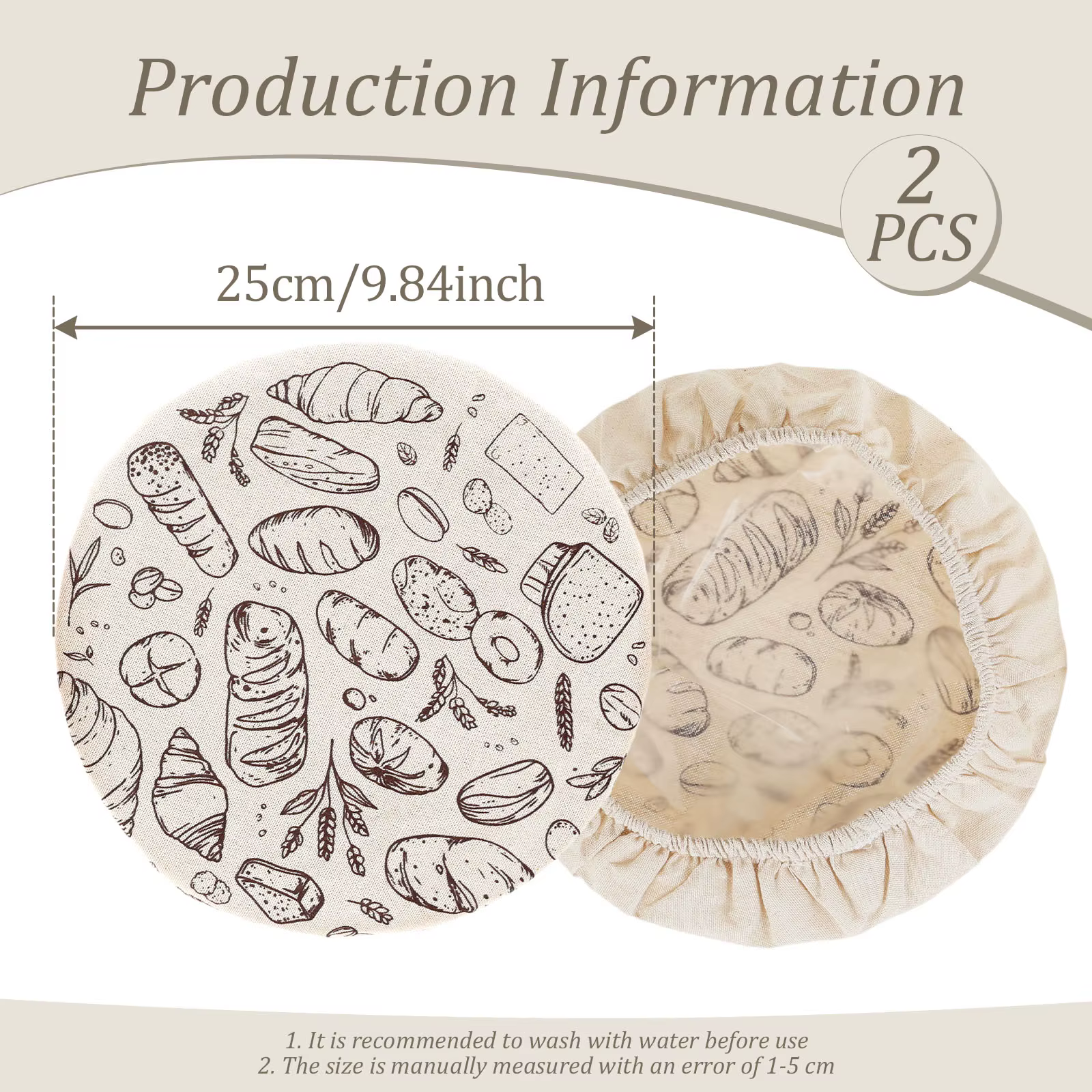 Lot de 2/3 couvercles élastiques pour bacs à levain, accessoires de cuisson pour la levée du pain et