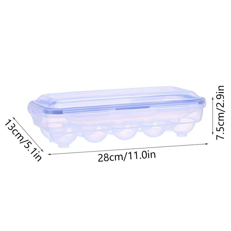 Boîte de rangement pour 10 œufs, plateau à œufs transparent, organiseur de réfrigérateur de cuisine,