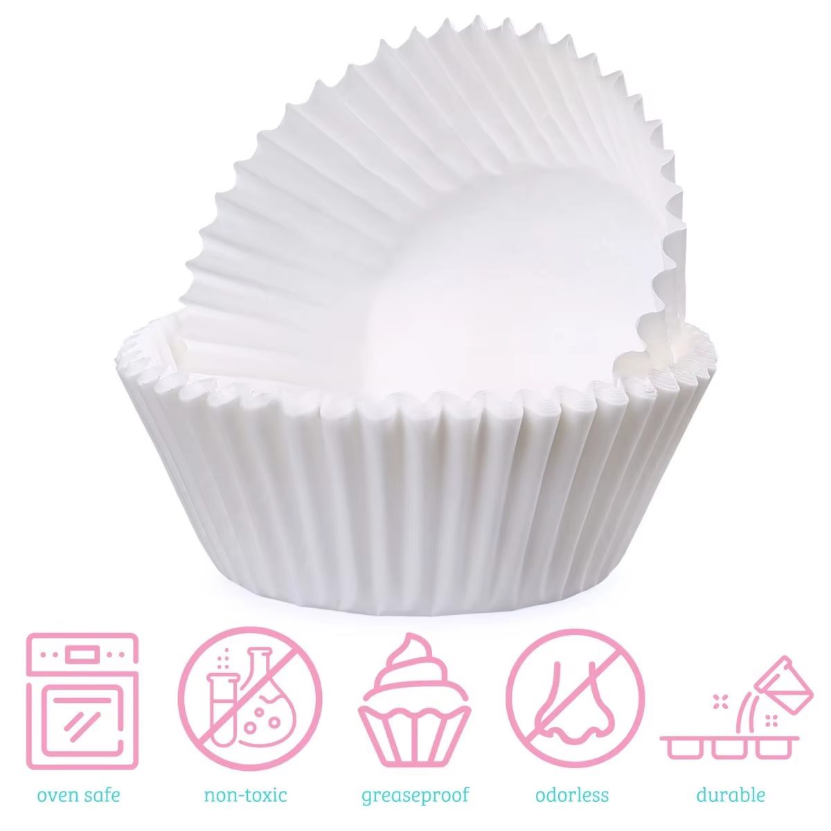 Supports de doublure de Cupcake en papier, 100 pièces, cuisson de muffins, desserts, tasses de choco