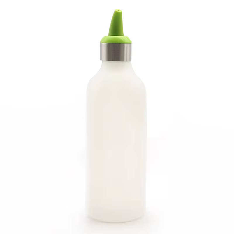Bouteille à presser condiments Sauce de soja, distributeur de bouteilles pour salade BBQ bouteille d
