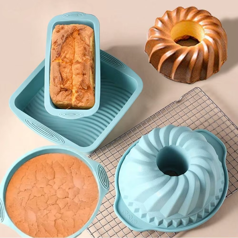 Ensemble de moules de cuisson de gâteaux en Silicone, résistant aux hautes températures, plaque de c