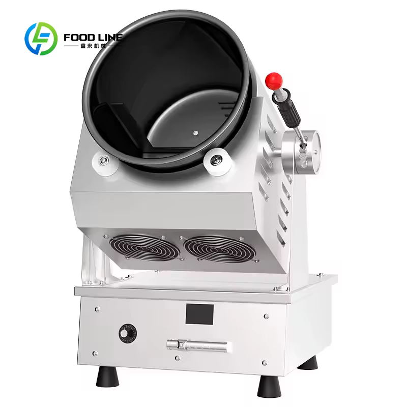 Robot de cuisine commercial personnalisé, friteuse automatique électrique, wok à agitation, meilleur