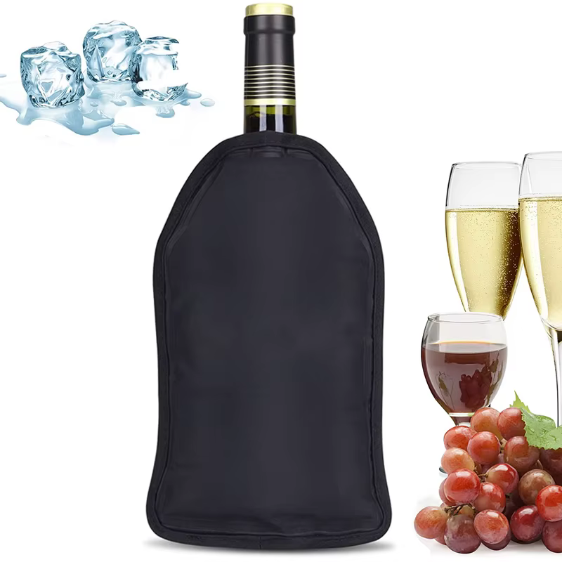 Support de refroidissement du vin, sac de glace, gelée, pique-nique, boisson, manchon de refroidisse