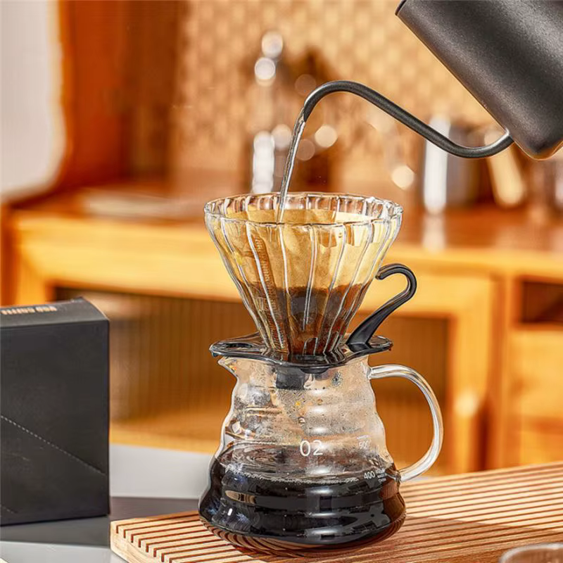 MEIMEI-ensemble de café infusé à la main accessoires de café bouilloire à café bouilloire à col de c