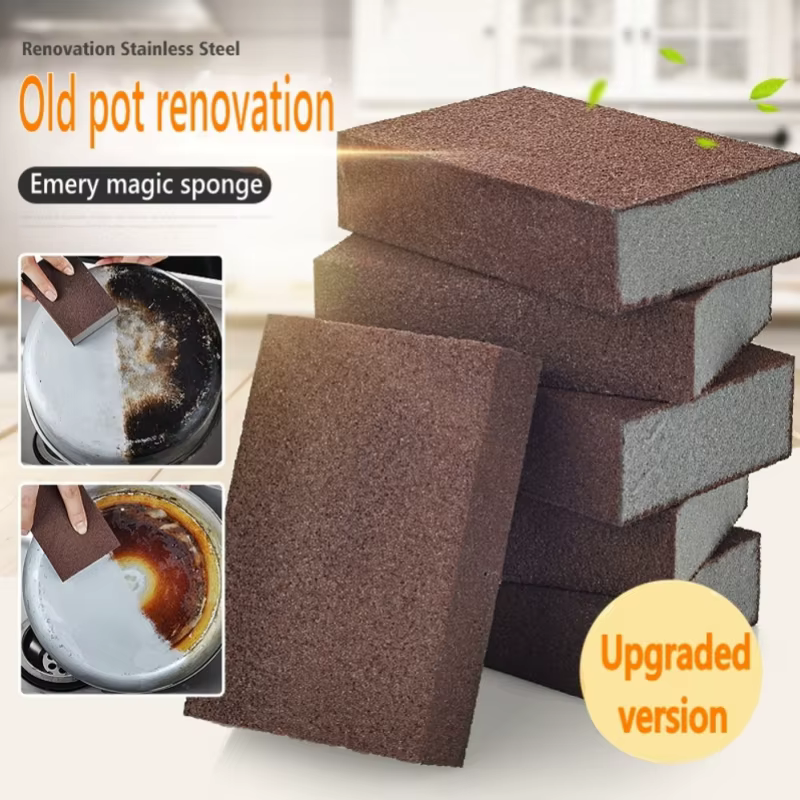 Éponge magique Nano gomme antirouille brosse plat Pot nettoyage émeri détartrage propre frotter Pots