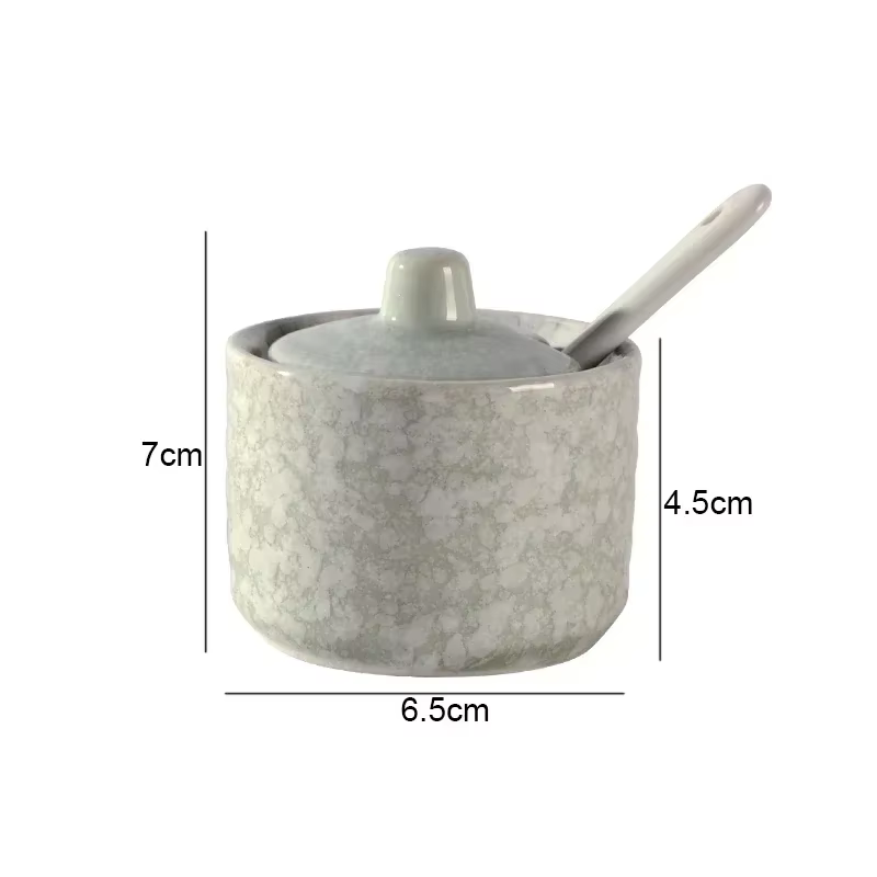 Pots d'assaisonnement en céramique rétro, salière et poivrière, outils à épices de cuisine, organisa