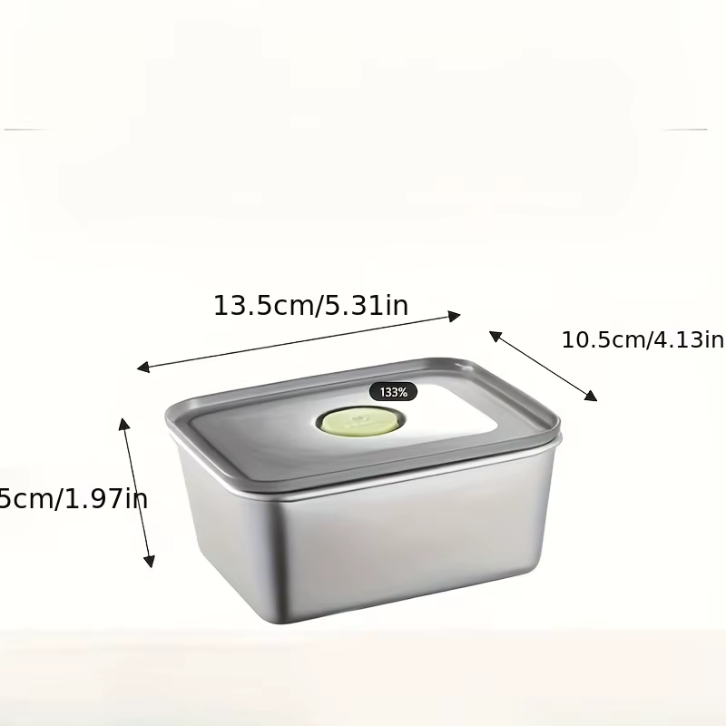 Boîte à lunch en acier inoxydable avec couvercle, boîte de préparation alimentaire, boîte de rangeme