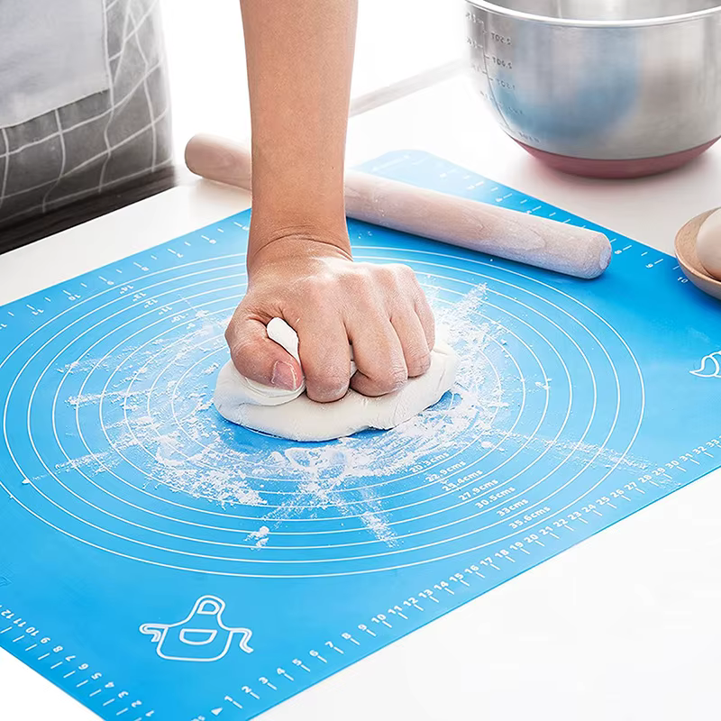 Tapis de cuisson en Silicone, tapis de pâte à pétrir, feuille de gâteau à Pizza, revêtement de cuisi