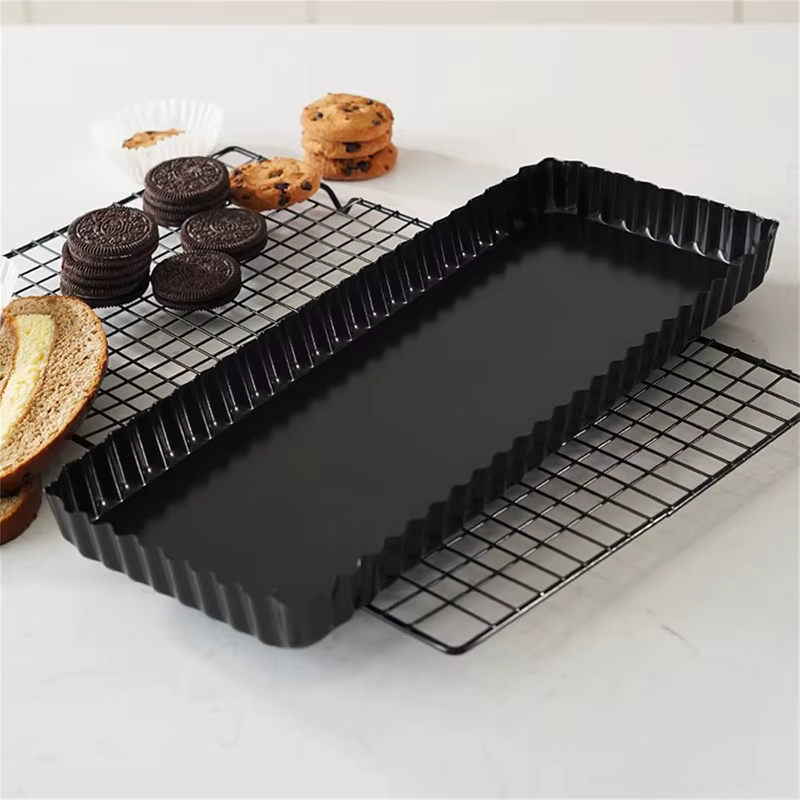 Poêle à quiche rectangulaire antiarina, poêle à tarte astronomique perfectionnée