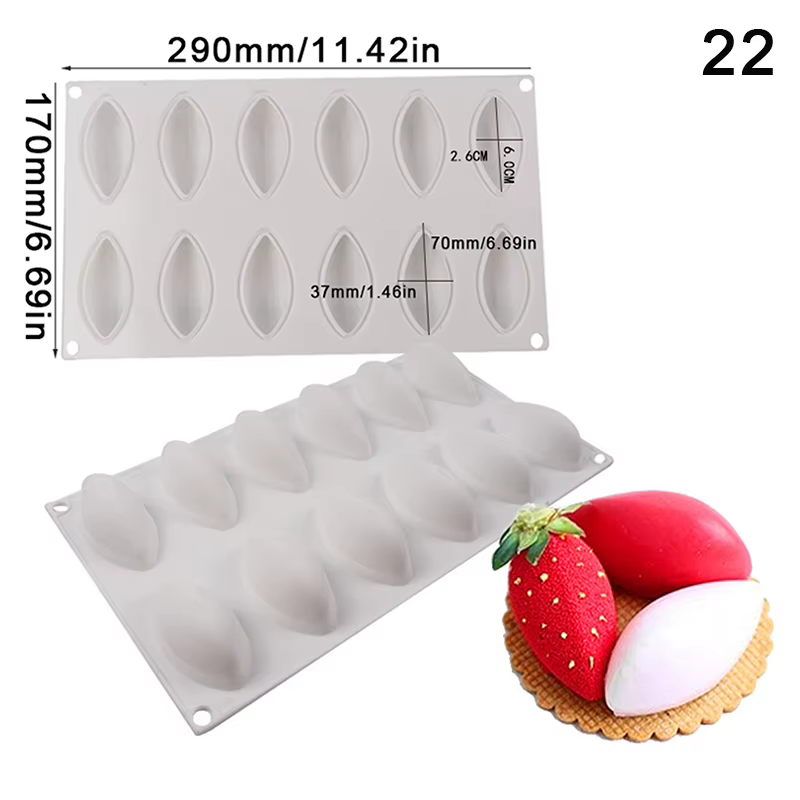 1 pièce Moule en silicone pour gâteaux et mousses, série fruits (Ananas, Poire, Pêche, Mangue, Orang