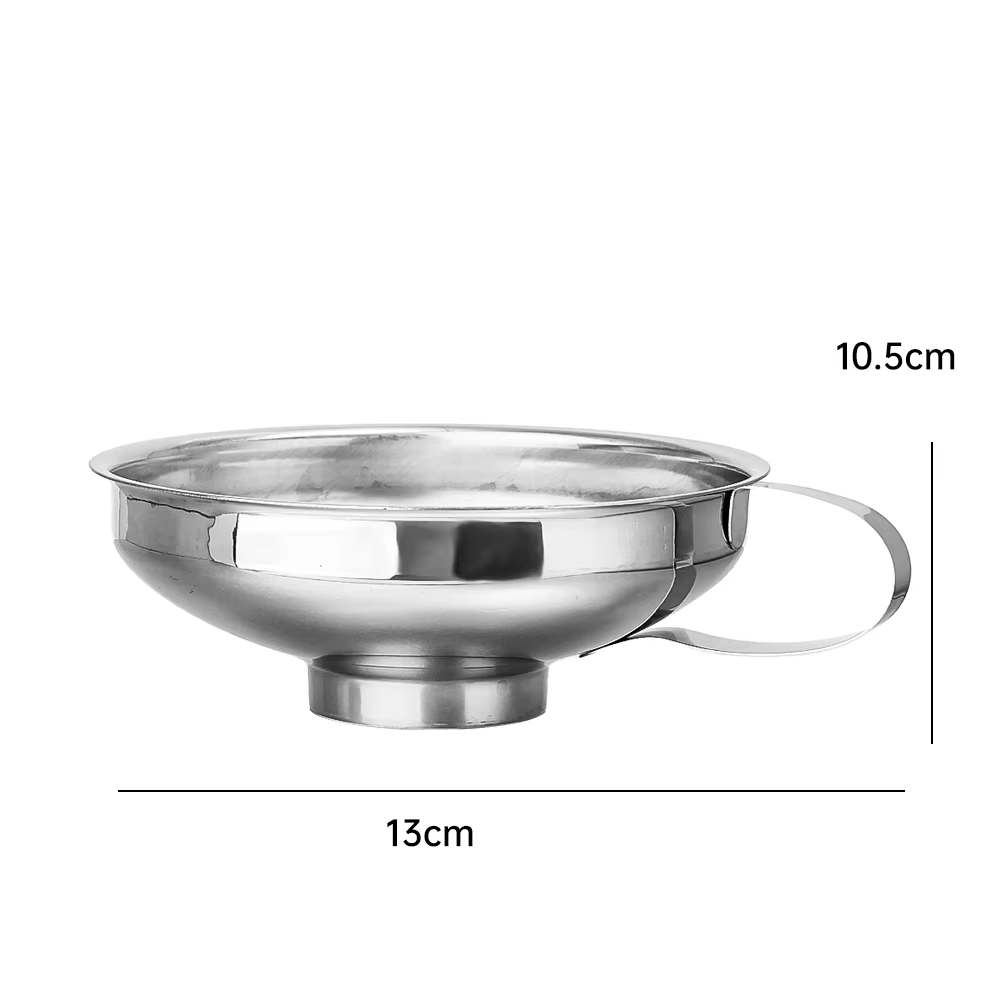 Entonnoir de mise en conserve à large bouche en acier inoxydable, pour pansement à salade, passoire 