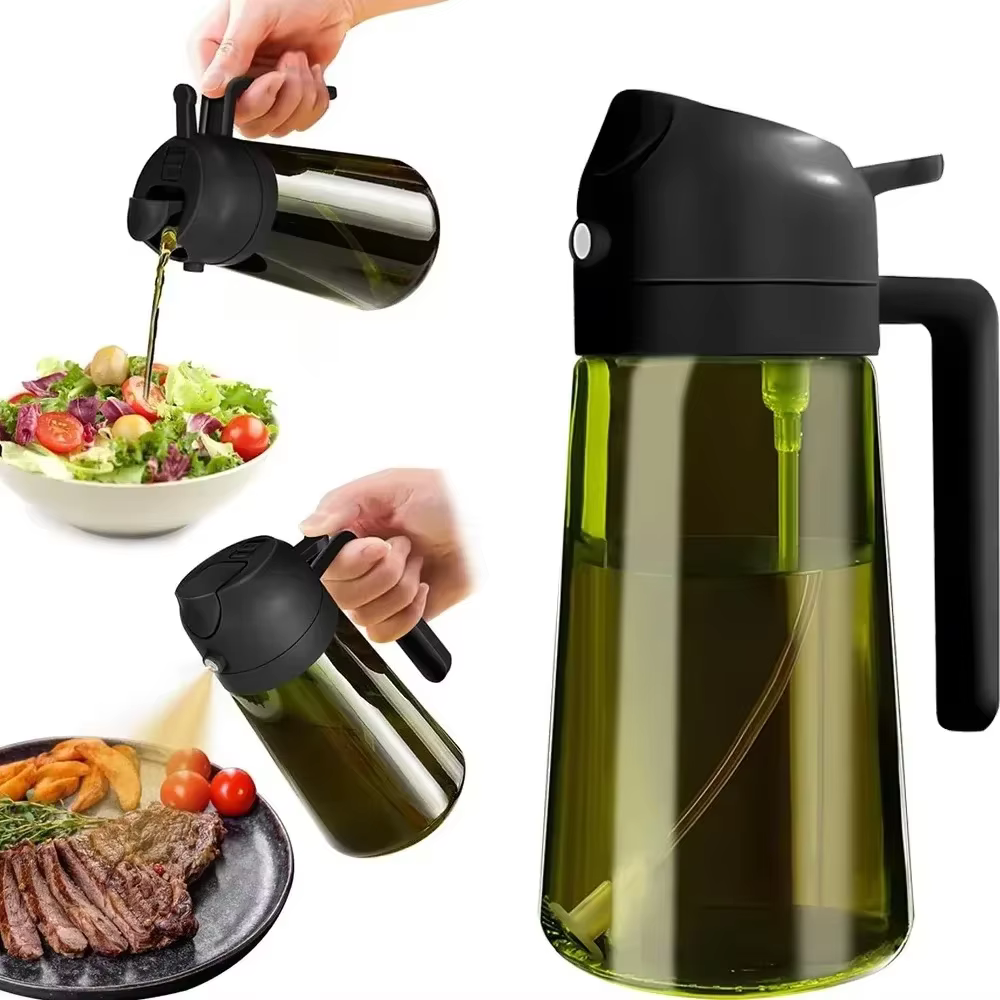 Pulvérisateur d'huile foncée bloquant la lumière de 470ML pour la cuisson bouteille distributrice d'