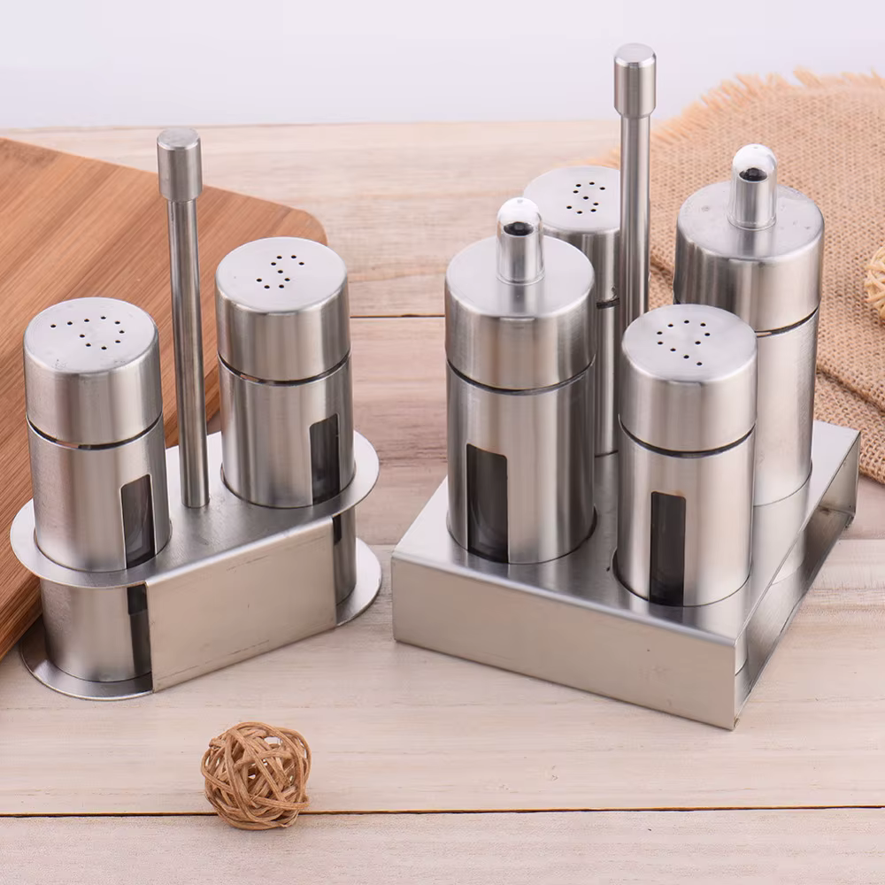 Ensemble de pots à épices en acier inoxydable T1 Cruet