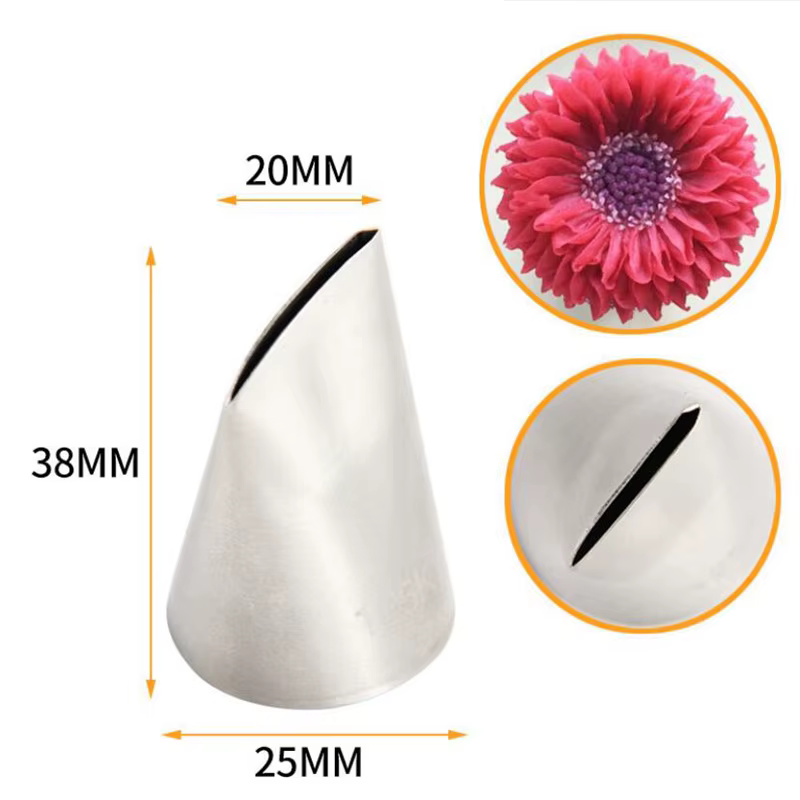 Buses en forme de pétales de rose en acier inoxydable