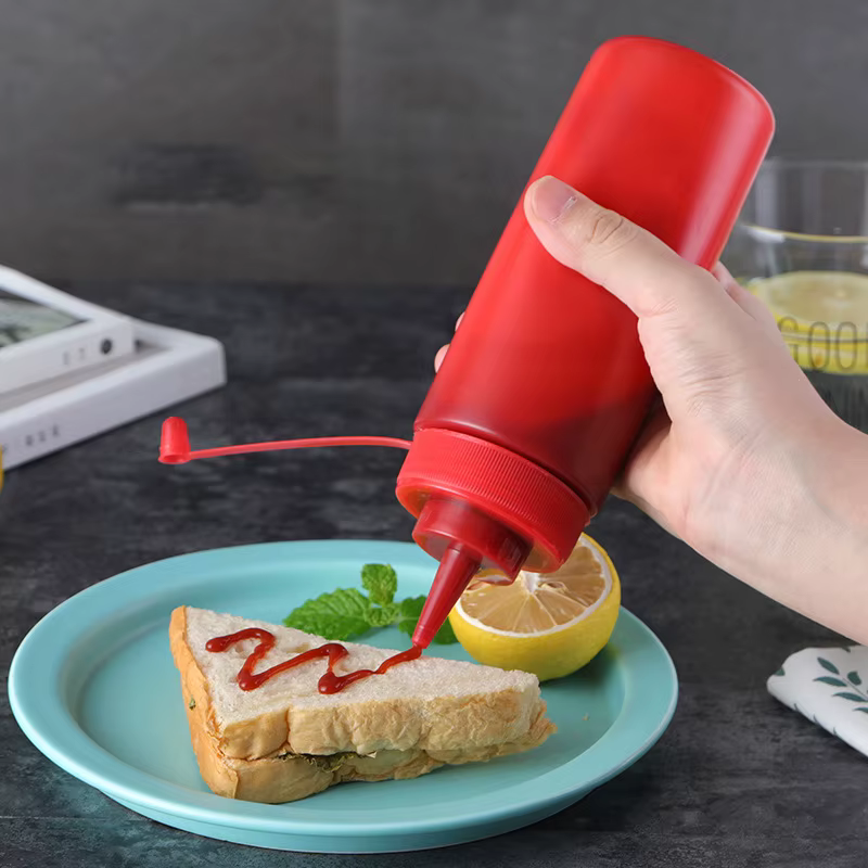 Bouteille de condiments à presser HI pour ketchup