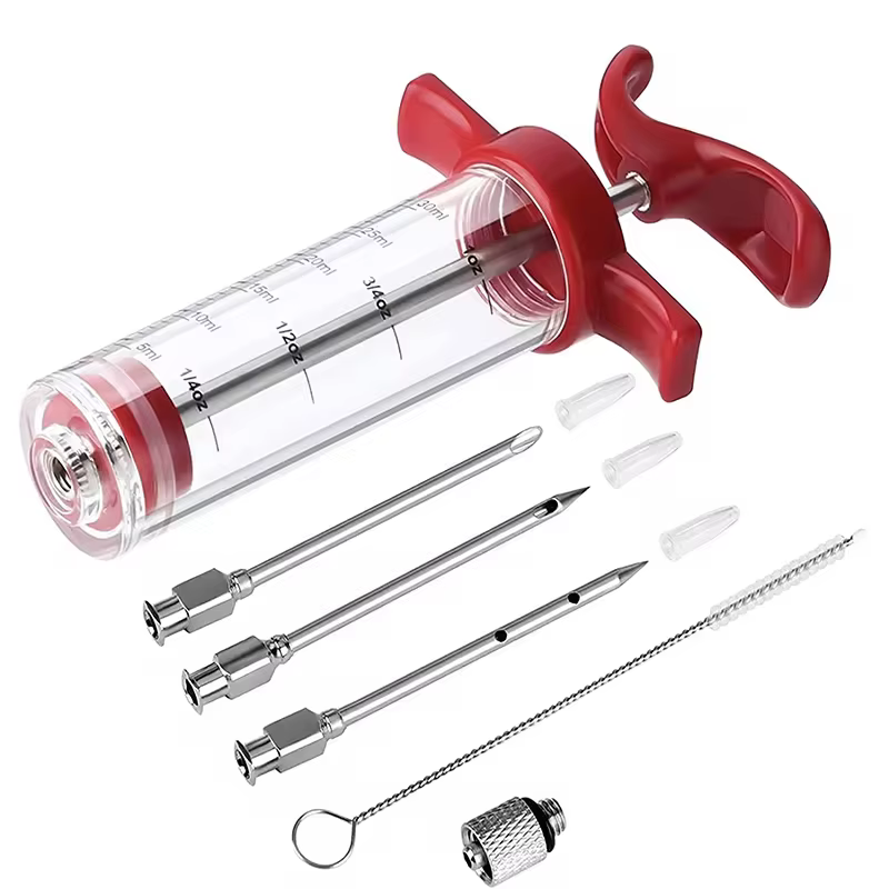Kit de seringue d'injection de viande en acier inoxydable