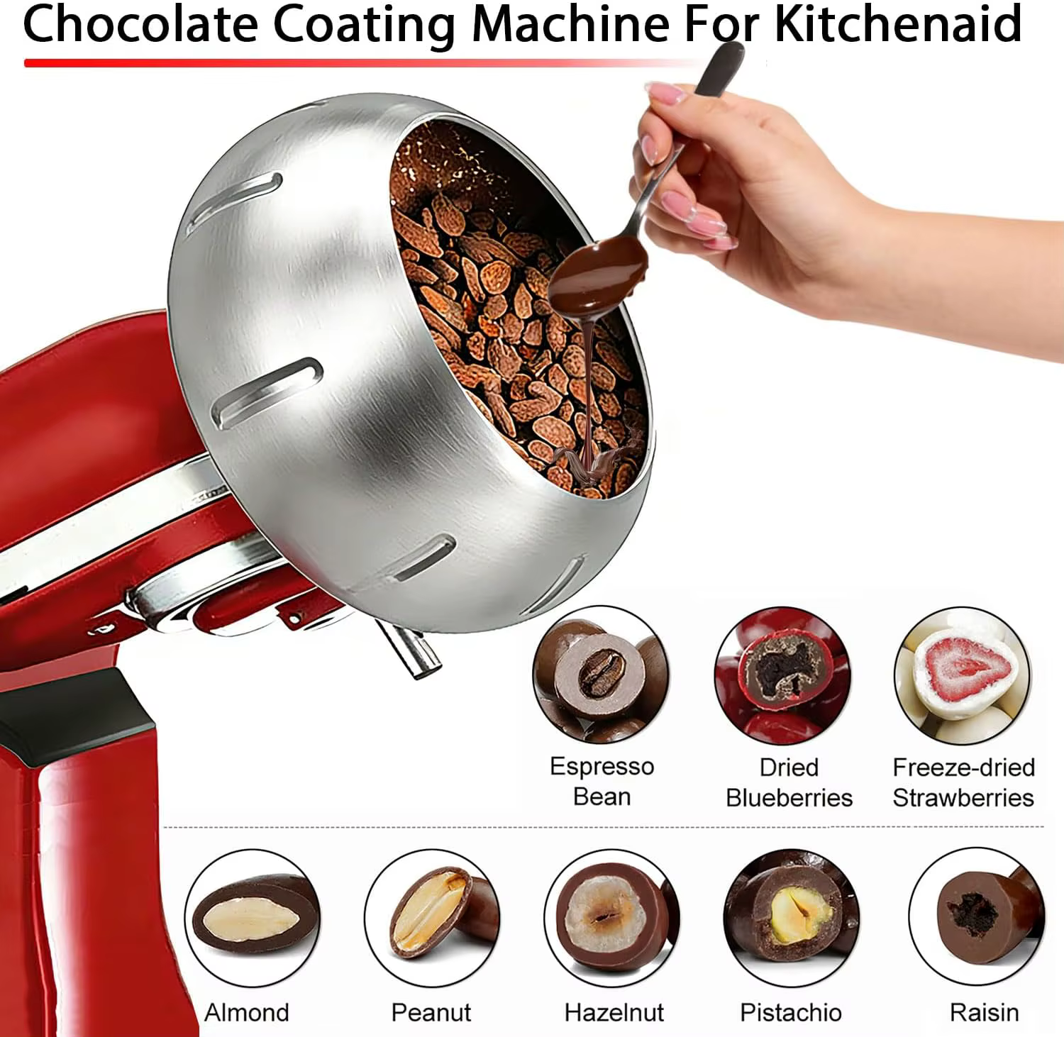 Accessoires de revêtement au chocolat compatibles avec les mélangeurs KitchenAid 4.5QT 5QT