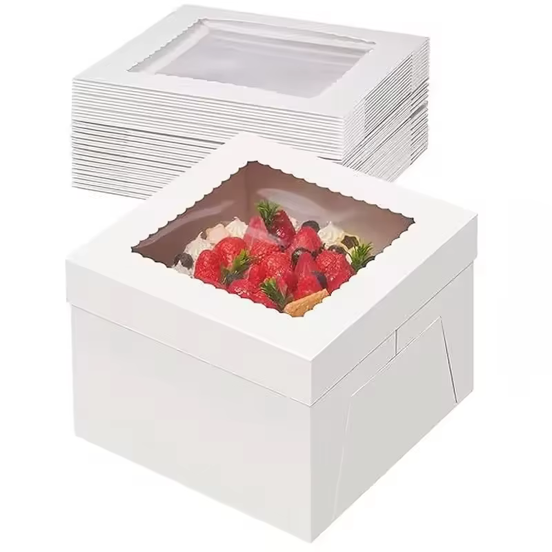 Boîtes à gâteaux blanches jetables