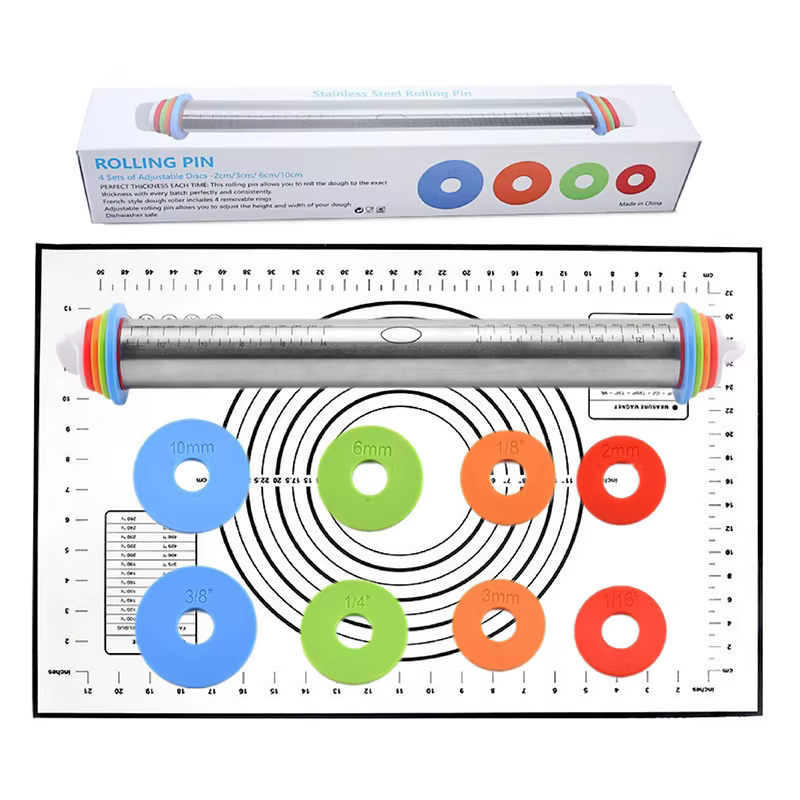 Rouleaux à pâtisserie en acier inoxydable