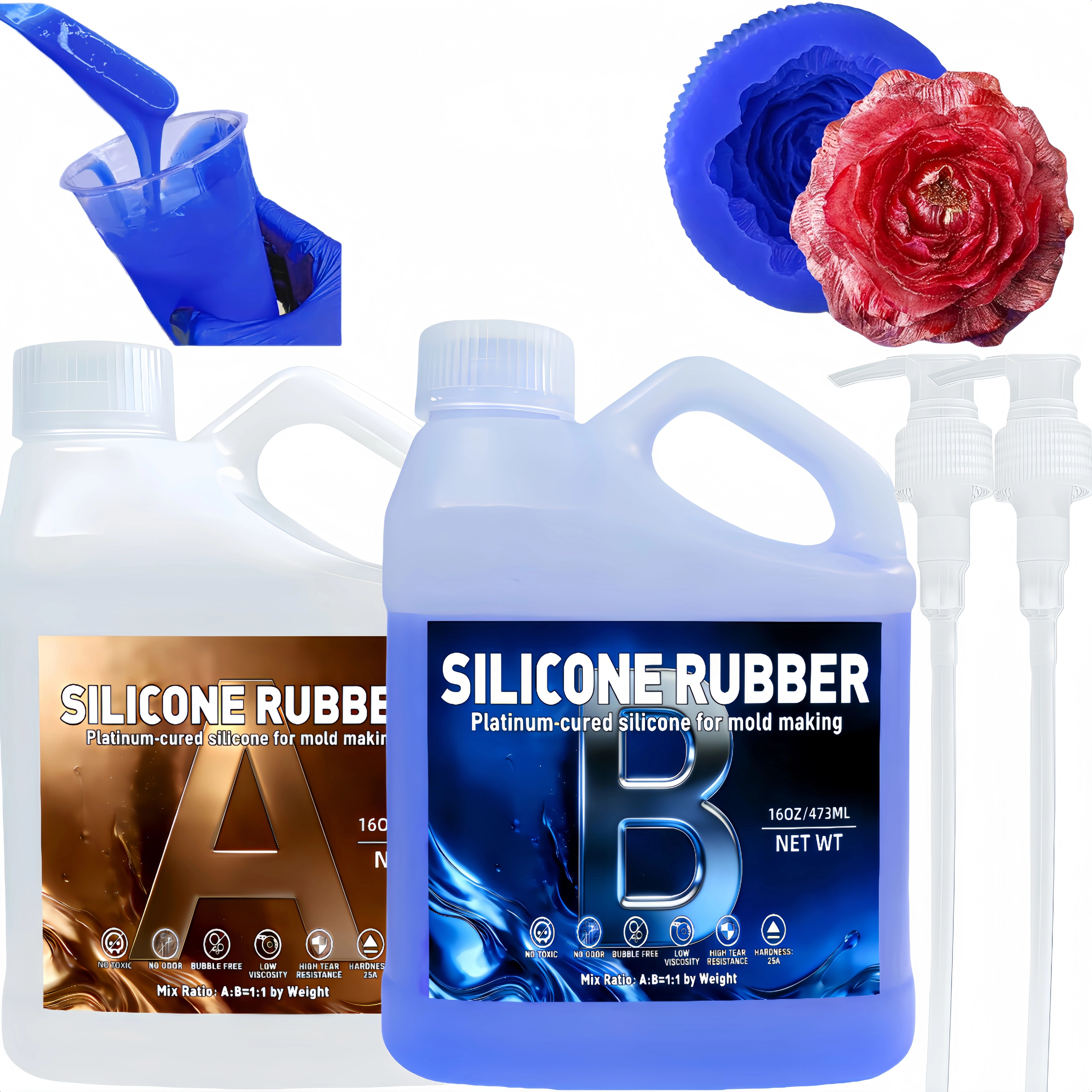 Kit de fabrication de moules en silicone - Bleu