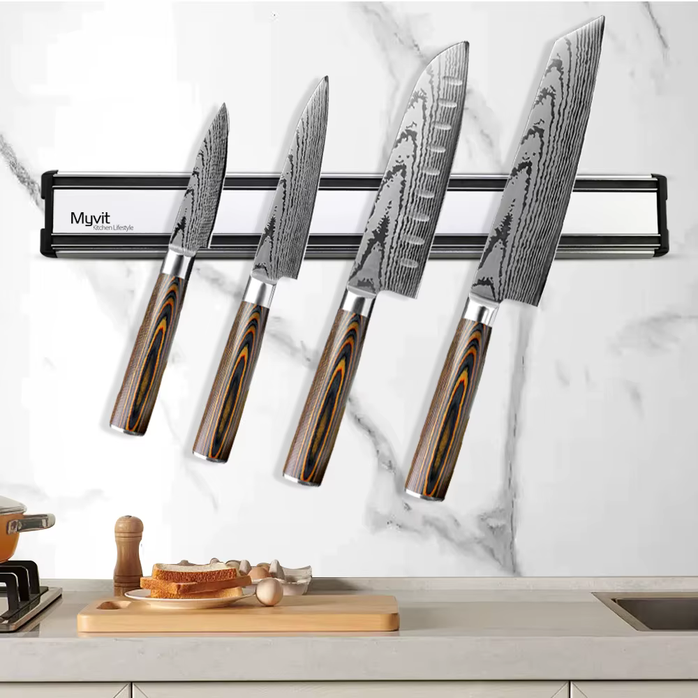 Porte-couteau magnétique mural de cuisine