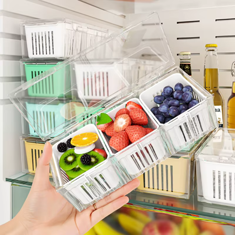 Organisateur de stockage de réfrigérateur résistant aux aliments