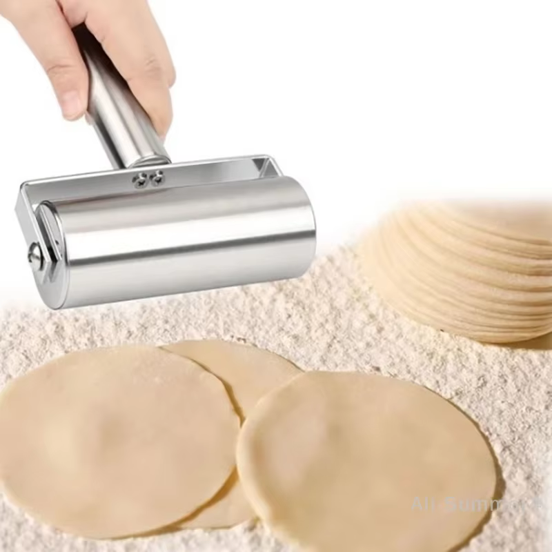 Rouleau à pâtisserie antiadhésif à Double tête en acier inoxydable