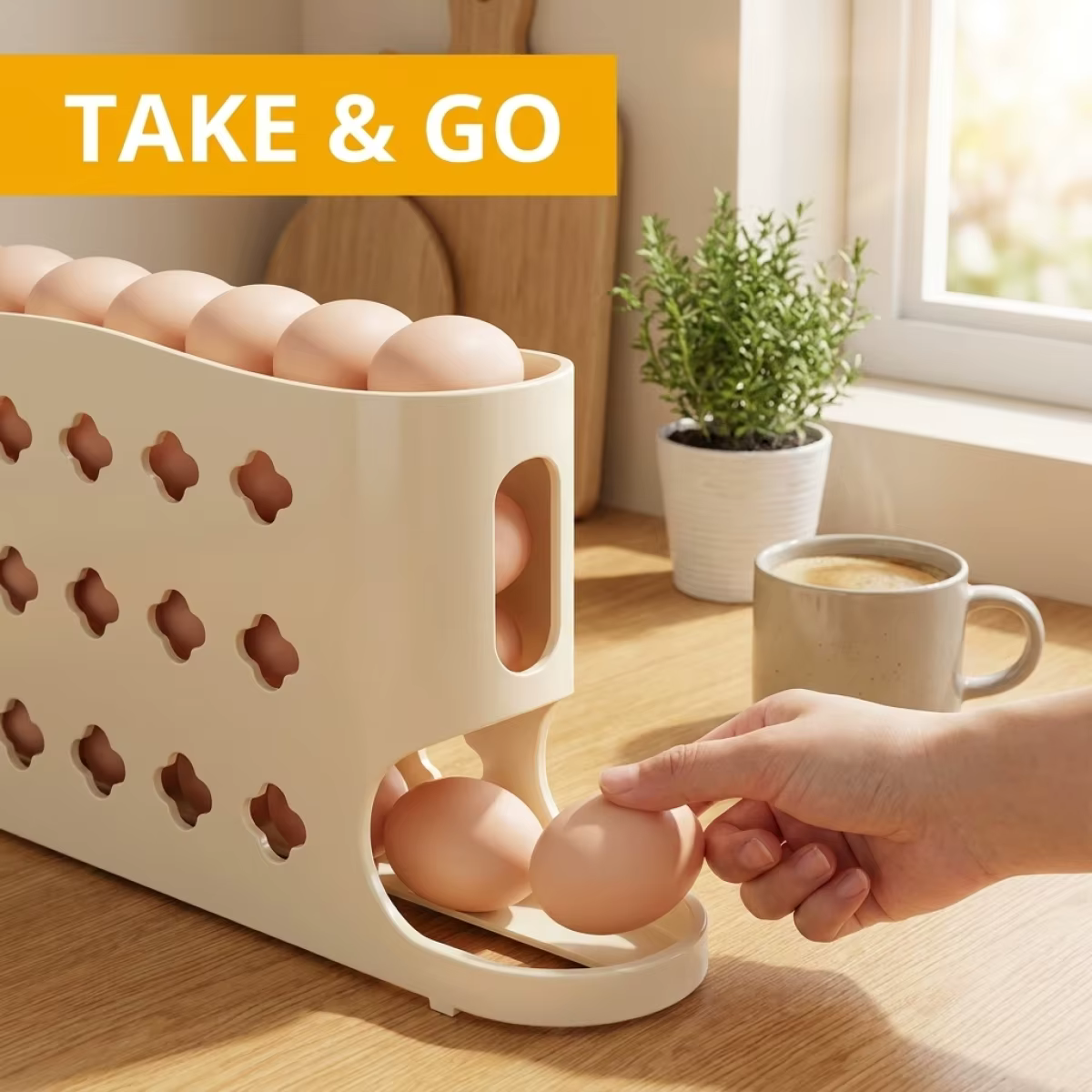 Panier de rangement pour œufs – Super gain de place ! 30 œufs