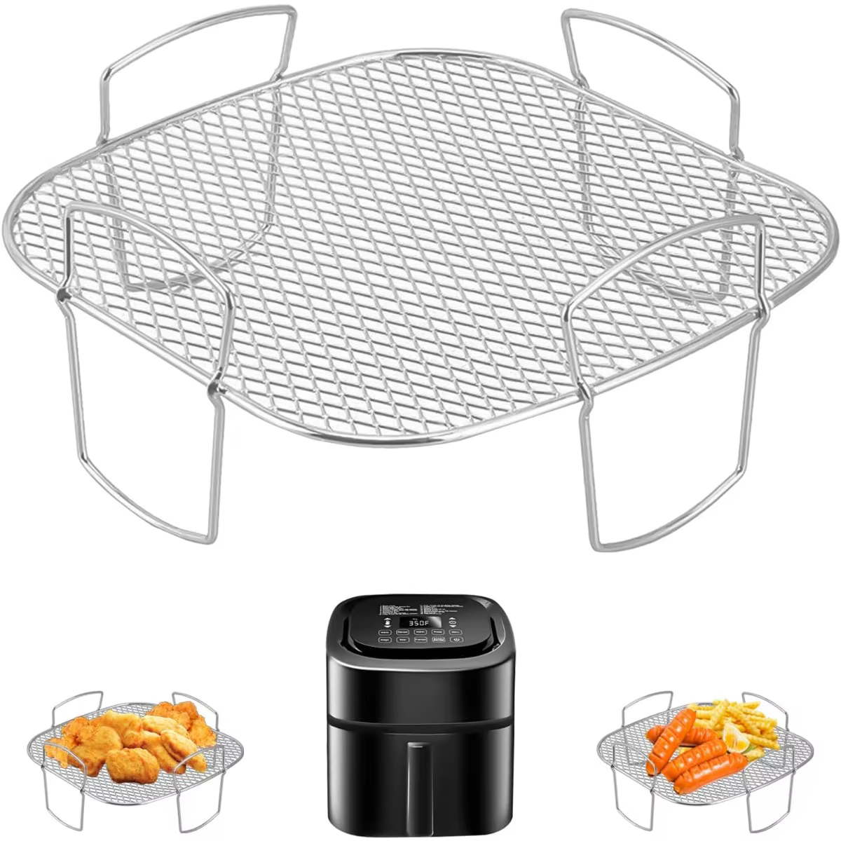 Panier de friteuse à air en acier durable