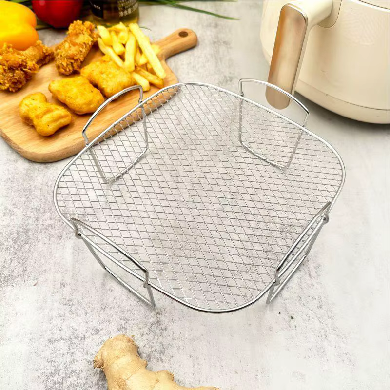 Grille de cuisson empilable en acier inoxydable pour friteuse à air et four