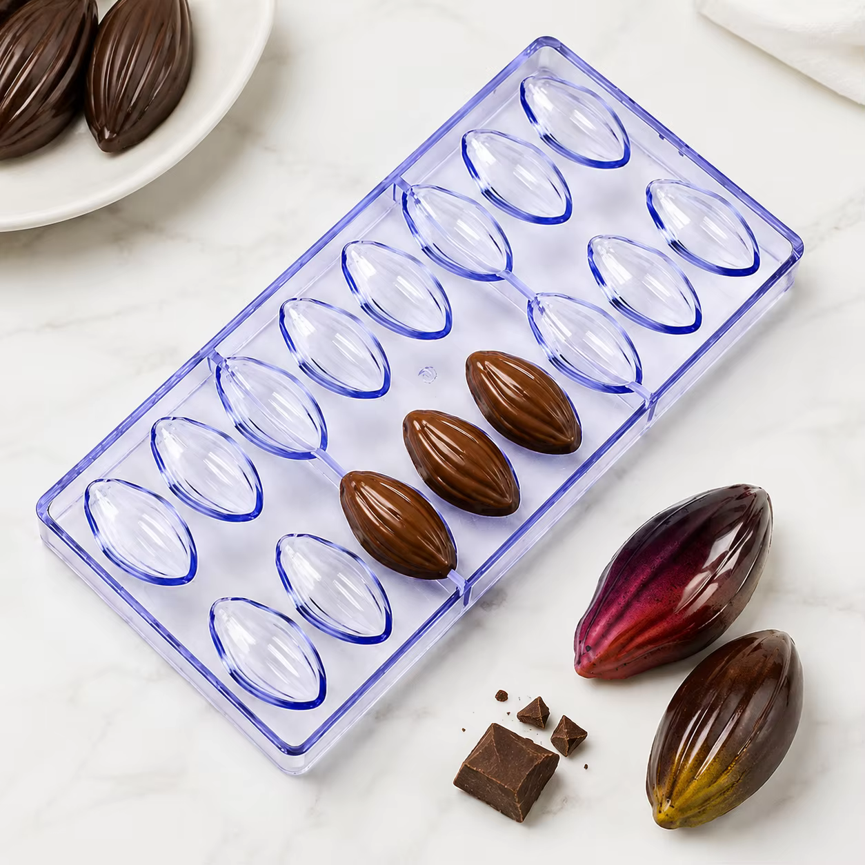 Moule à bonbons au chocolat en Polycarbonate en forme de cacao