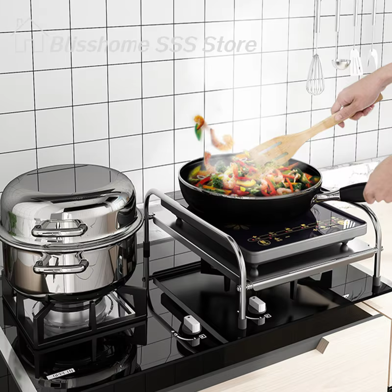 【S】Support de cuisinière à induction en acier inoxydable pour cuisine