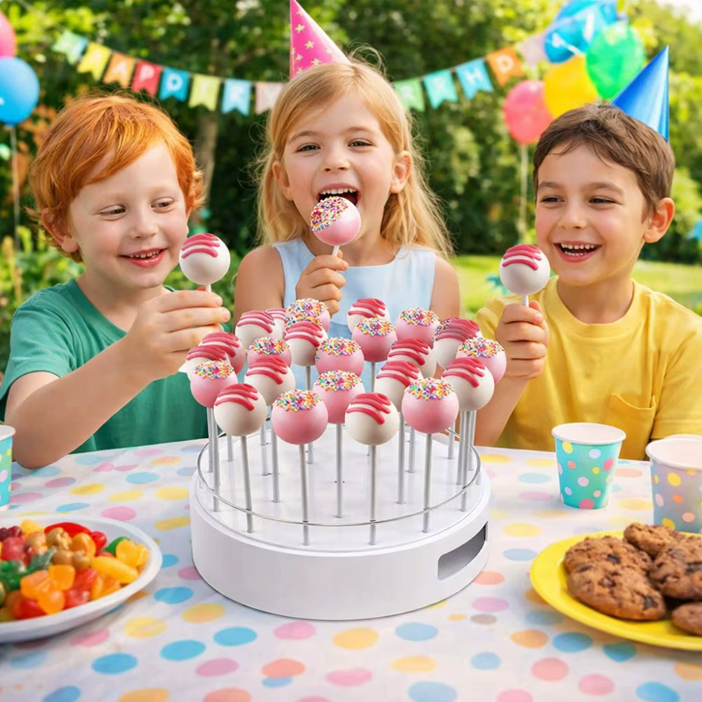Support à Cake Pops 22 Trous en Acrylique Transparent – Présentoir Rond Polyvalent et Élégant pour Gâteaux et Cupcakes