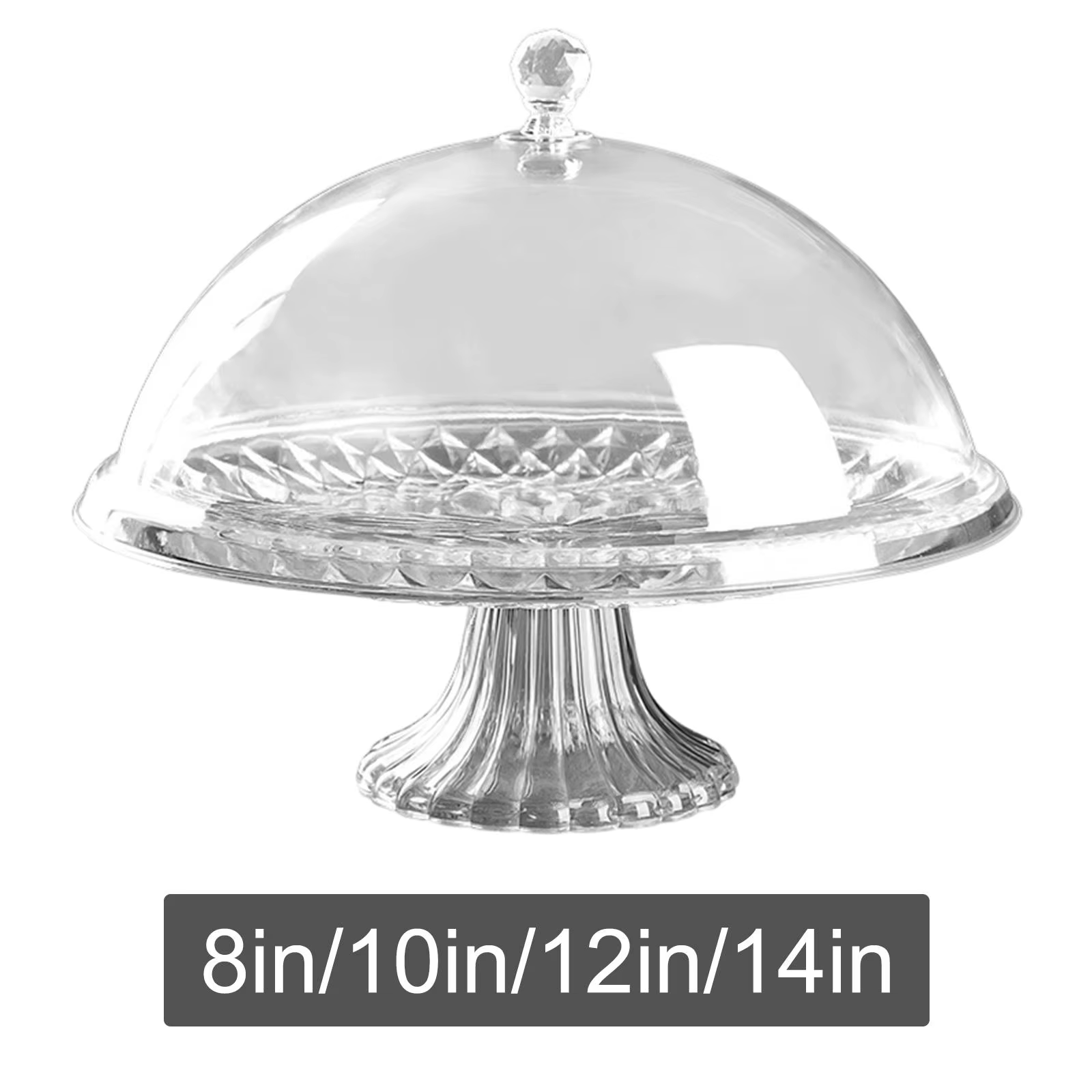 Assiette à Gâteau avec Couvercle Durable