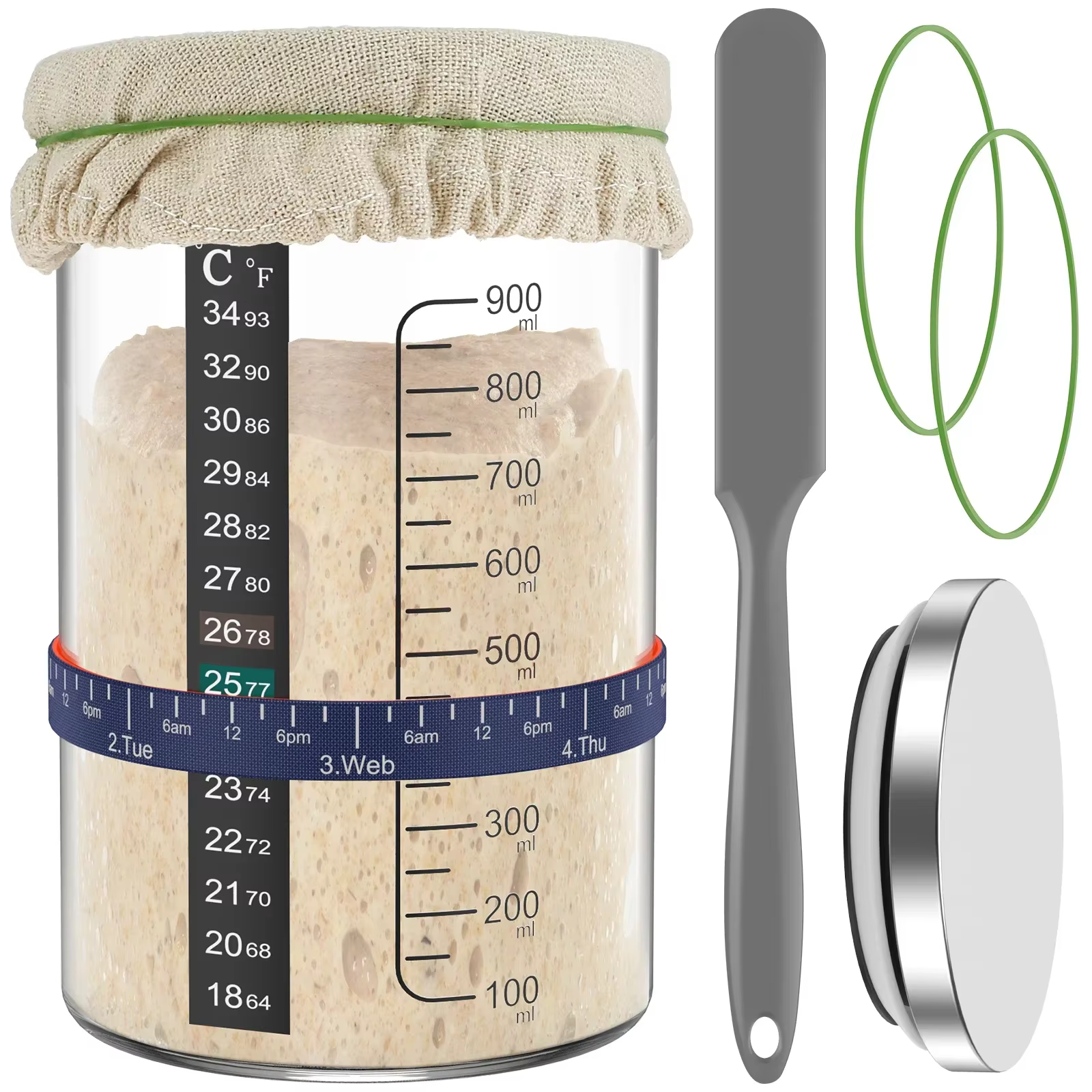Pot à levain 900 ml, récipient