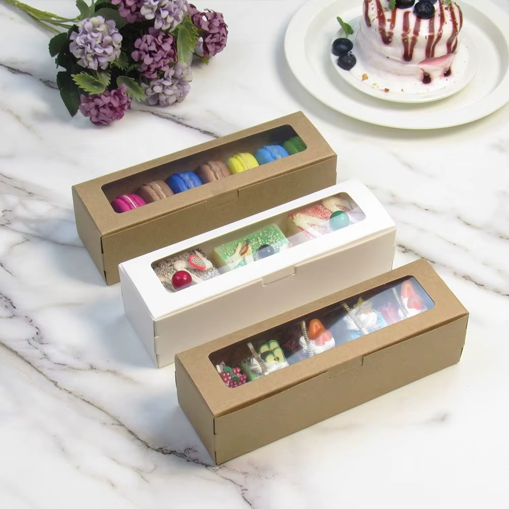Boîtes à Macarons avec Fenêtre Transparente
