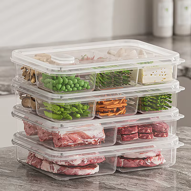Boîte de conservation alimentaire en plastique pour congélateur