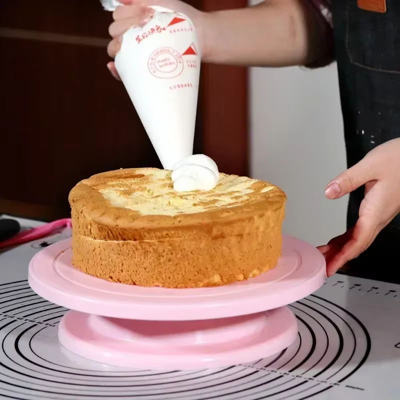 Plateau tournant de gâteau en plastique pâte pâtisserie décoration support