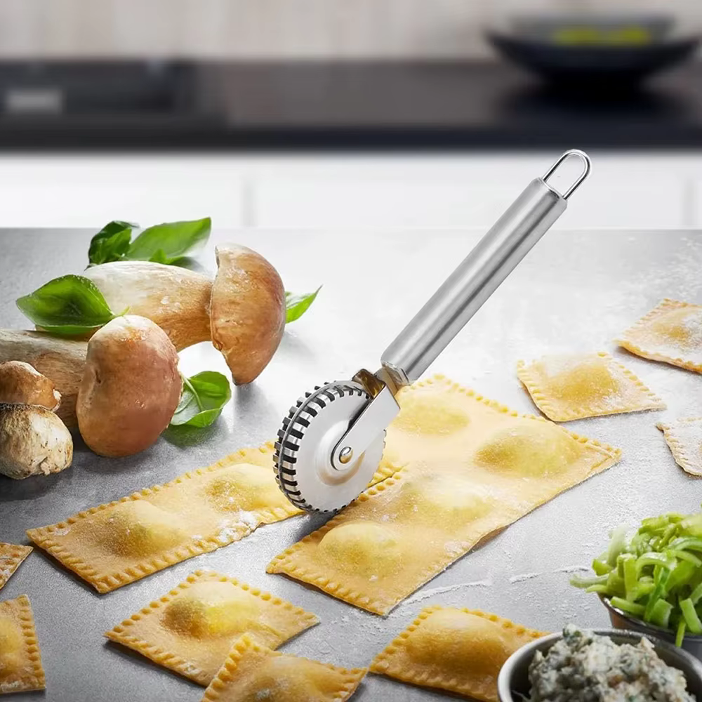 Roue en acier inoxydable pour couper les raviolis