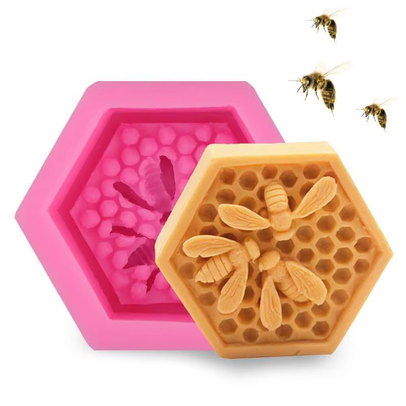 Moule en silicone 3D nid d'abeille pour fondant