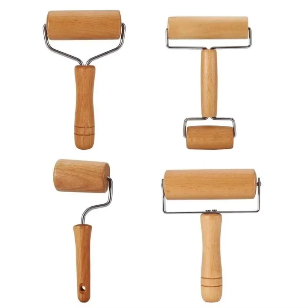 Rouleau à pâtisserie portatif en bois