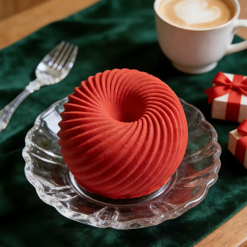 Moule en silicone pour gâteau mousse à la pomme en spirale Pâtisserie française Chocolat Design simple et moules créatifs