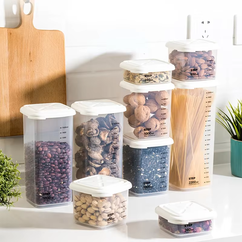 Boîtes de rangement scellées en plastique