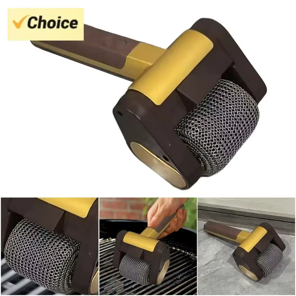 Brosse de nettoyage de gril à rouleau électrique Rechargeable en acier inoxydable