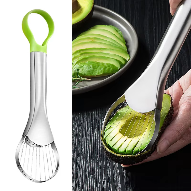 Couteau d'avocat Gadget coupe-acier inoxydable Gadgets de cuisine artefact de coupe de fruits tout