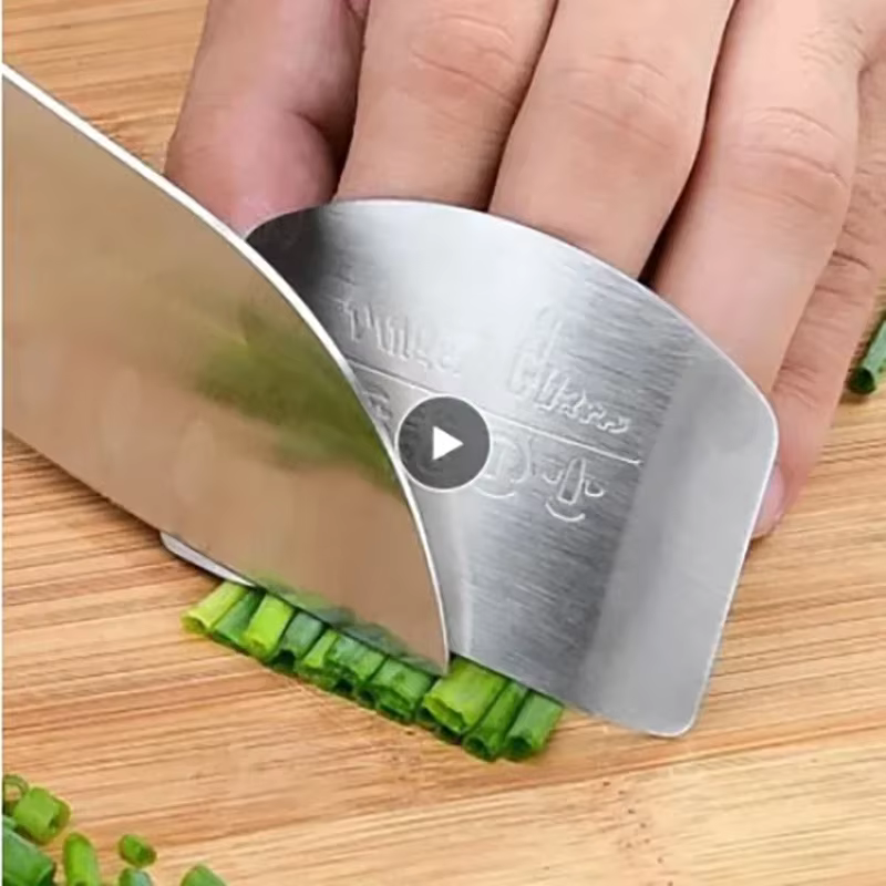 Protège-doigts en acier inoxydable pour couteau de cuisine