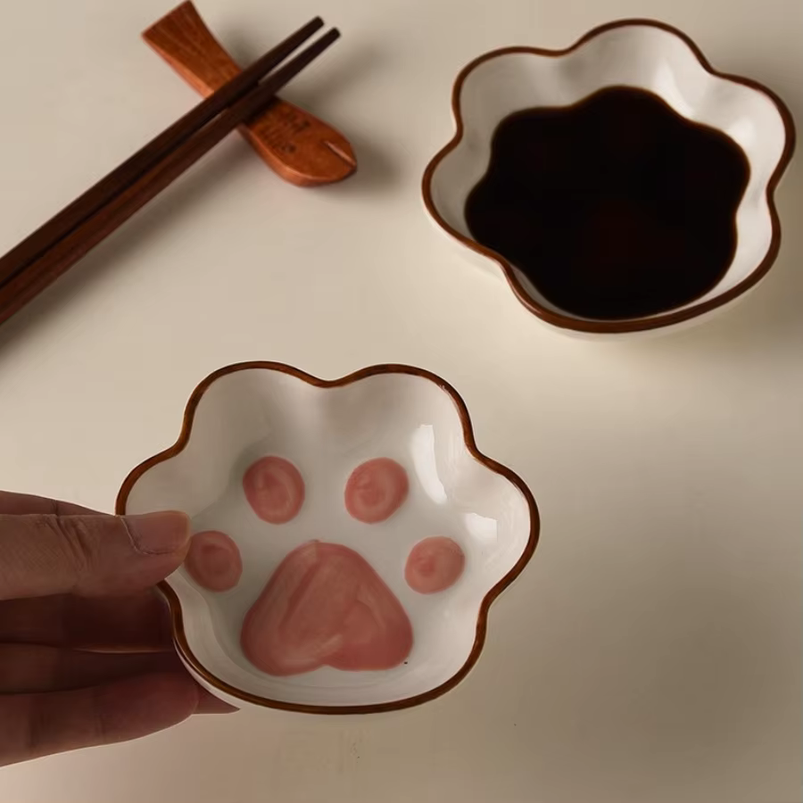 1pc style japonais chat patte assaisonnement plat mignon dessin animé repas